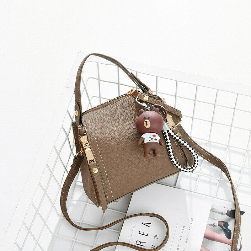 Fashion Women's Single Shoulder Bag Satchel Bag bear Pendant Travel shopping Bag