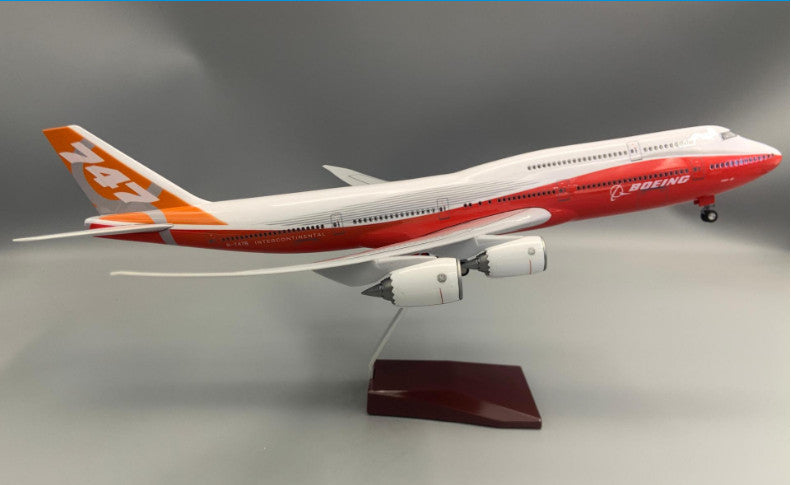 1:160 47CM BOEING 747-8 Passenger Airplane Landing Gear Resin Aircraft Model