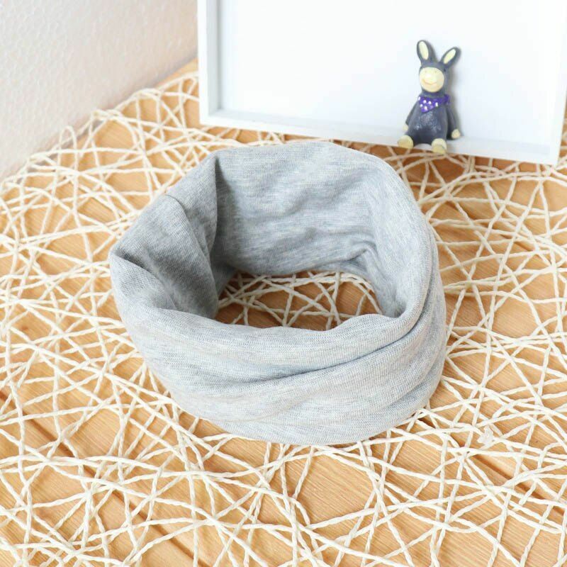 Hats Scarf Solid Knitted Cotton Baby Children Warm Earmuffs Colorful Crown Caps