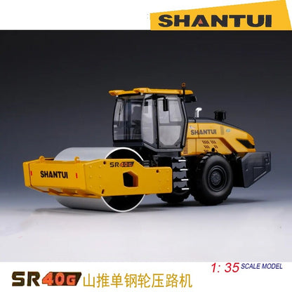 1:35 22CM SHANTUI SR40G Single-drum Roller Construction Machine Diecast Model