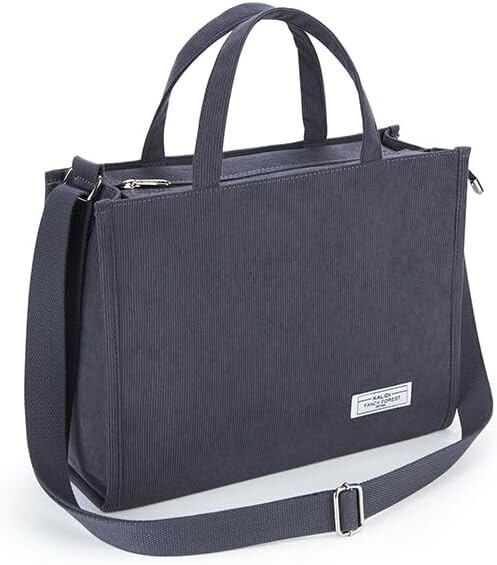 KALIDI Tote Bag for Women Corduroy Crossbody Bag Casual Zipper Tote Fashion Shou
