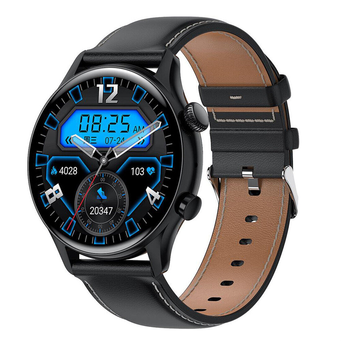 Bluetooth Smart Watch Heart Rate Fitness Tracker Sport Bracelet For Android IOS