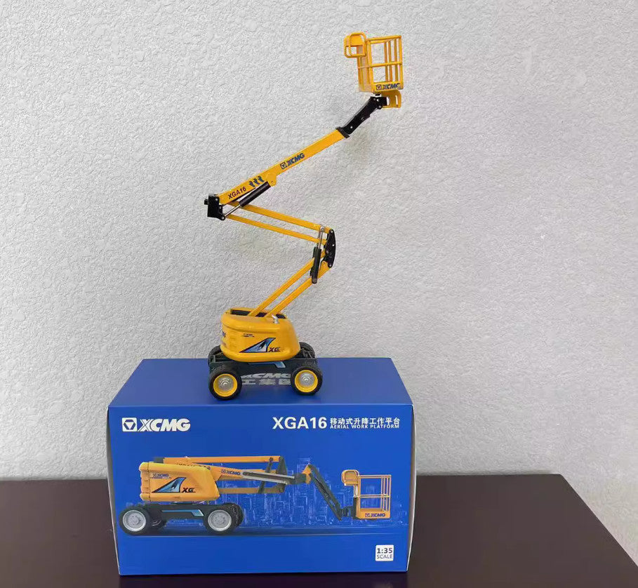 1:35 XCMG XGA16 Articulating Boom Aerial Work Platform Crane Diecast Model