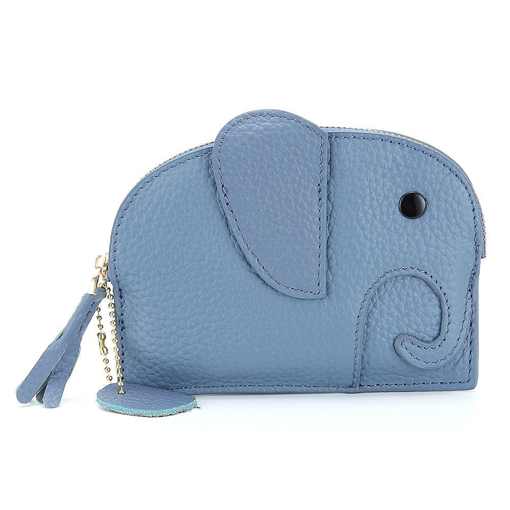 Wallets Genuine Leather Zipper Purses Small Cowhide Money Bag Coin Card Holders