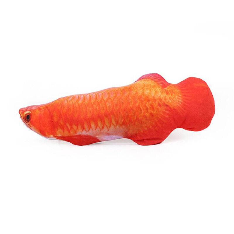 Fish Shape Pet Cat Chew Toy with Catnip Teaser Stuffed Kitten Pillow Scratching