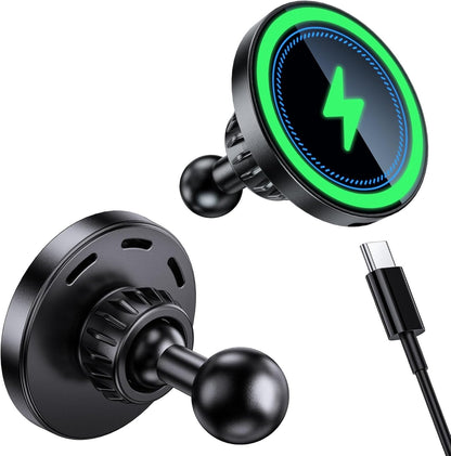Magnetic Wireless Charging Phone Holder with 1 Inch Ball Mount for Magsafe, Meta