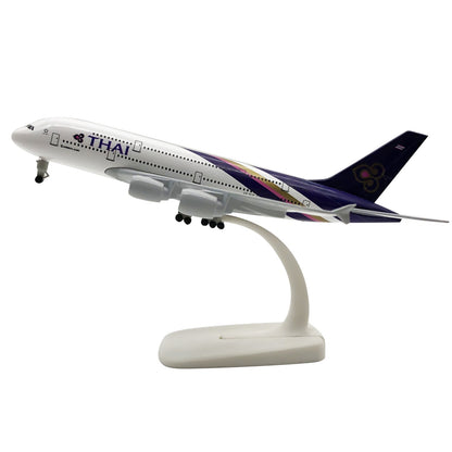 1/400 20cm Aircraft Thai Airways A380 Alloy Plane Model Static Display Craft