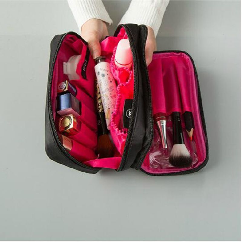 Cosmetic Bag Large Nylon Waterproof Toiletries Organizer Makeup Purse 19*10*7 CM