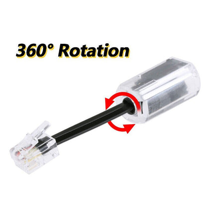 2*Telephone Cable Detangler 360 Degree Rotating Landline Swivel Cord Untangler