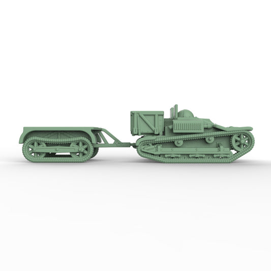 SS200667 1/200 Military Model Kit France Renault UE Tank Destroyer With Trailer