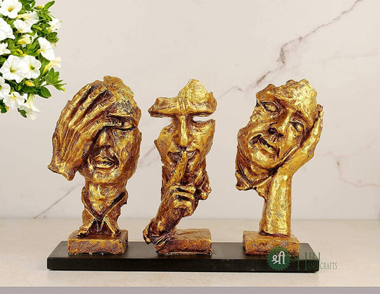 Polyresin Modern Human Faces Statue Table Desk Idol Figurine Home Decor
