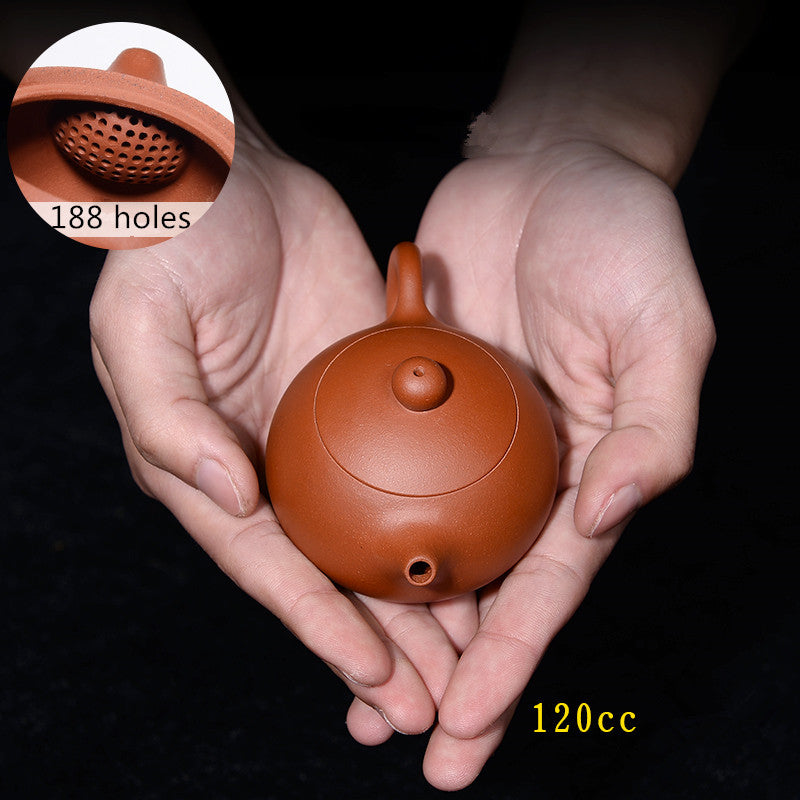 120ml Small Xishi Pot Marked 188 Holes Tea Pot Yixing Zisha Zhu Clay Pot Tea Set