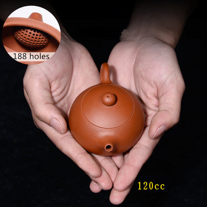 120ml Small Xishi Pot Marked 188 Holes Tea Pot Yixing Zisha Zhu Clay Pot Tea Set