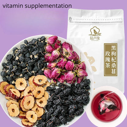 Mulberry black wolfberry rose tea red date health tea