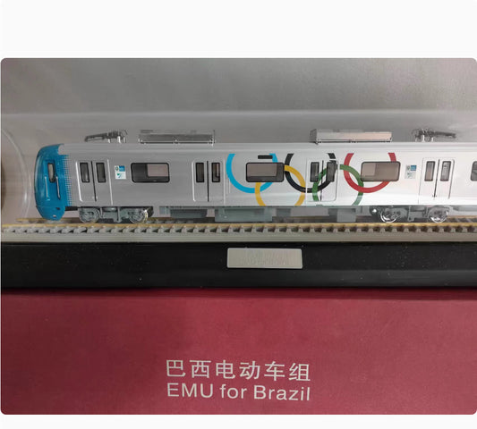 1:87 EMU for Brazil Metro Passenger Subway Railway Diecast Vehicle Model