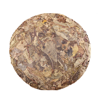 357g Yunnan Puer Raw Tea Cake Ancient Tree Golden Leaf Chinese Pu-erh Green Tea