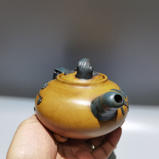 vintage chinese yixing purple clay teapot zisha ceremony bamboo plum blossom art