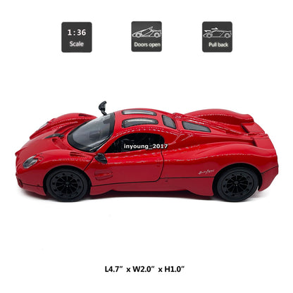 1/36 Pagani Utopia 2024 Model Car Diecast Toy Cars Toys for Boys Kids Gifts Red