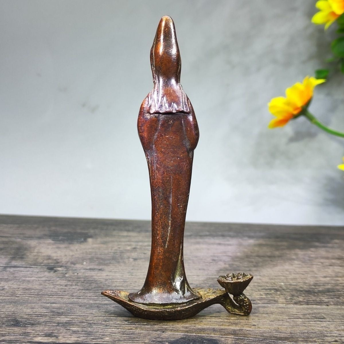 Guanyin Incense Holder Buddha Statue Zen Tea Table Decor Craft Ornament
