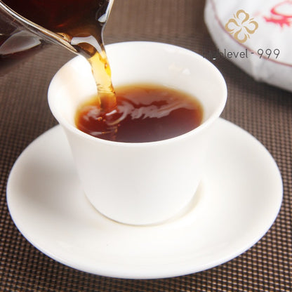 380g Ripe Pu'er Tea Cake Yunnan Dry Stored Menghai Early Spring Ancient Tree Tea