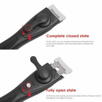 Universal Pan Pot Removable Handle Clip Grip Clamp Kitchen Outdoor Camping Steel