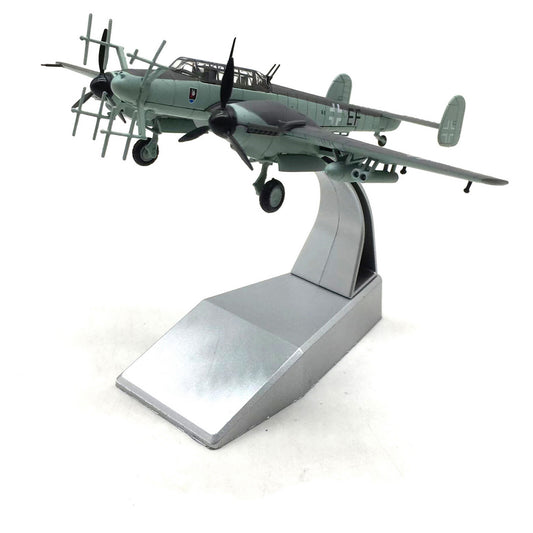 1/100 WWII German Bf-110 G-4 Night Fighter Alloy Aircraft Model Military Scene K