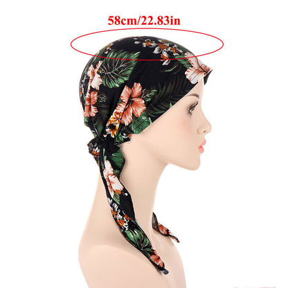 Women Print Chemo Cap Hair Loss Turban Hat Head Scarf Wrap Hijab Muslim Headwear