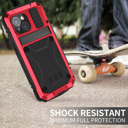 Full-Body Rugged Armor Aluminum Alloy Phone Case for iPhone 17 Pro Max/16/15