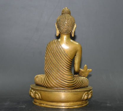 Pure Copper Lotus Base Buddha Ornament Decor Collect