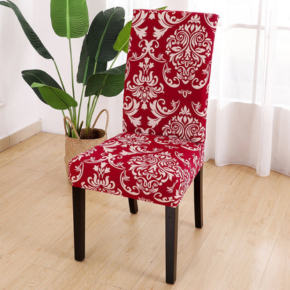 1/4/6pcs Stretch Spandex Dining Room Printed Chair Covers Slipcovers Home Decor