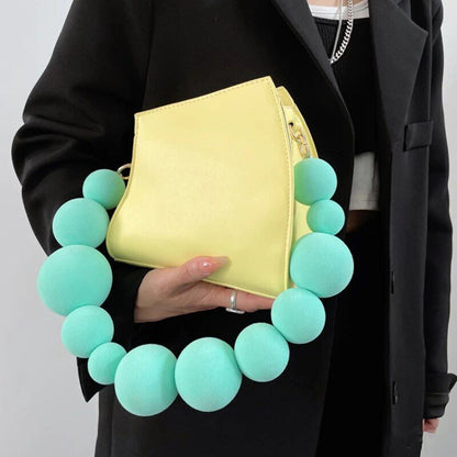 Handbag Yellow Square Bag Fashion Retro All-Match Shoulder Messenger Purse Flap