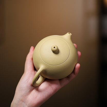 220ml Xishi Pot Real Yixing Zisha Green Clay Marked Tea Pot Handmade On Sales