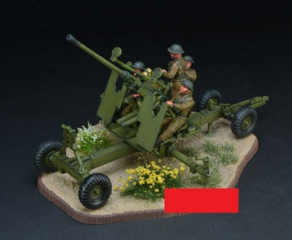 1/72 WWII British Bofors 40-mm MK-2 AA-Gun & Crew Model handpainted model 6170