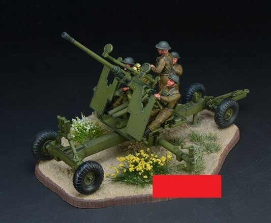 1/72 WWII British Bofors 40-mm MK-2 AA-Gun & Crew Model handpainted model 6170