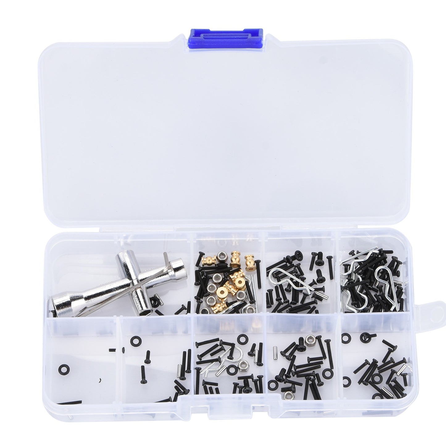 252x 1/24 RC Car Stainless M1.4 Assorted Screw Pin Nut Tool Kit For Axial SCX24
