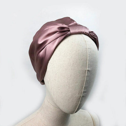 Women's Hats Soft Pure Silk Night Sleep Caps Bonnet Silk Head Cover Wide Elastic