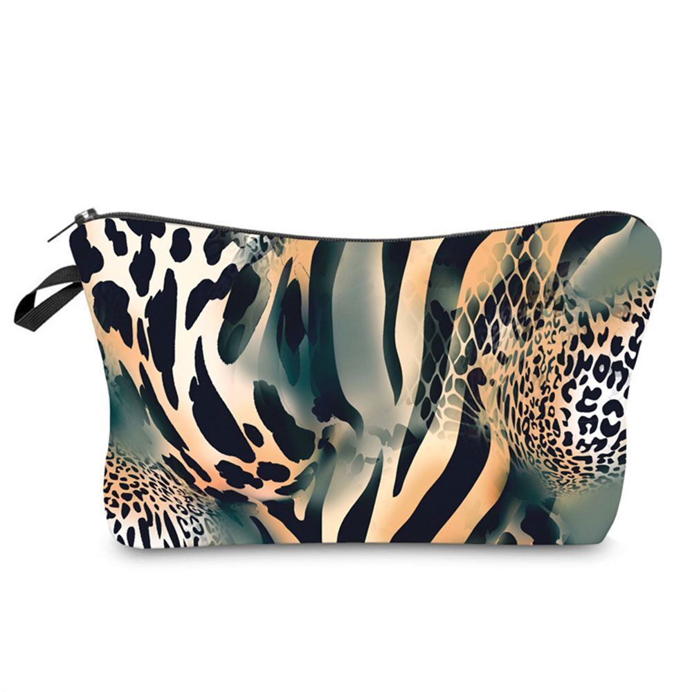 Personalized Pretty Makeup Bag Leopard Print Cosmetic Bags Multifunction Travel