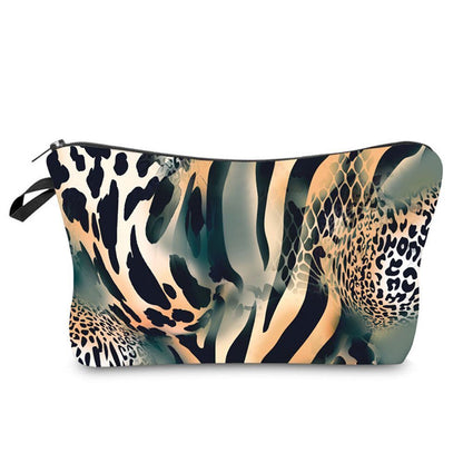 Personalized Pretty Makeup Bag Leopard Print Cosmetic Bags Multifunction Travel