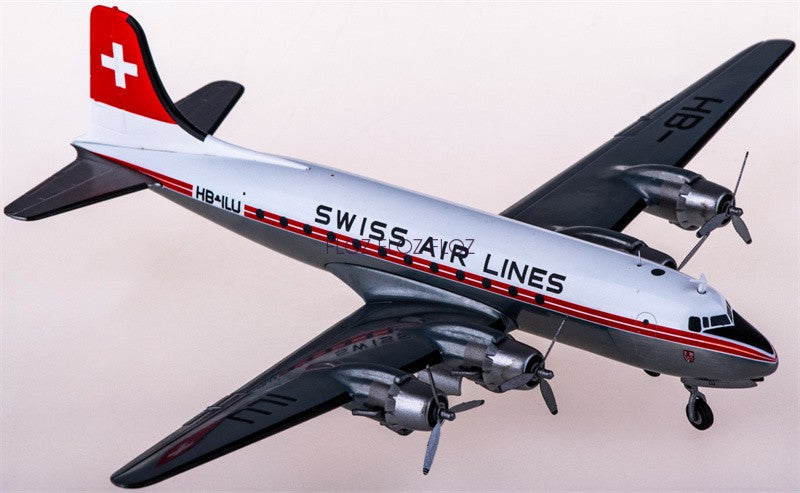 for Herpa for Swissair for Douglas DC-4 HB-ILU 1:200 Aircraft Pre-built Model