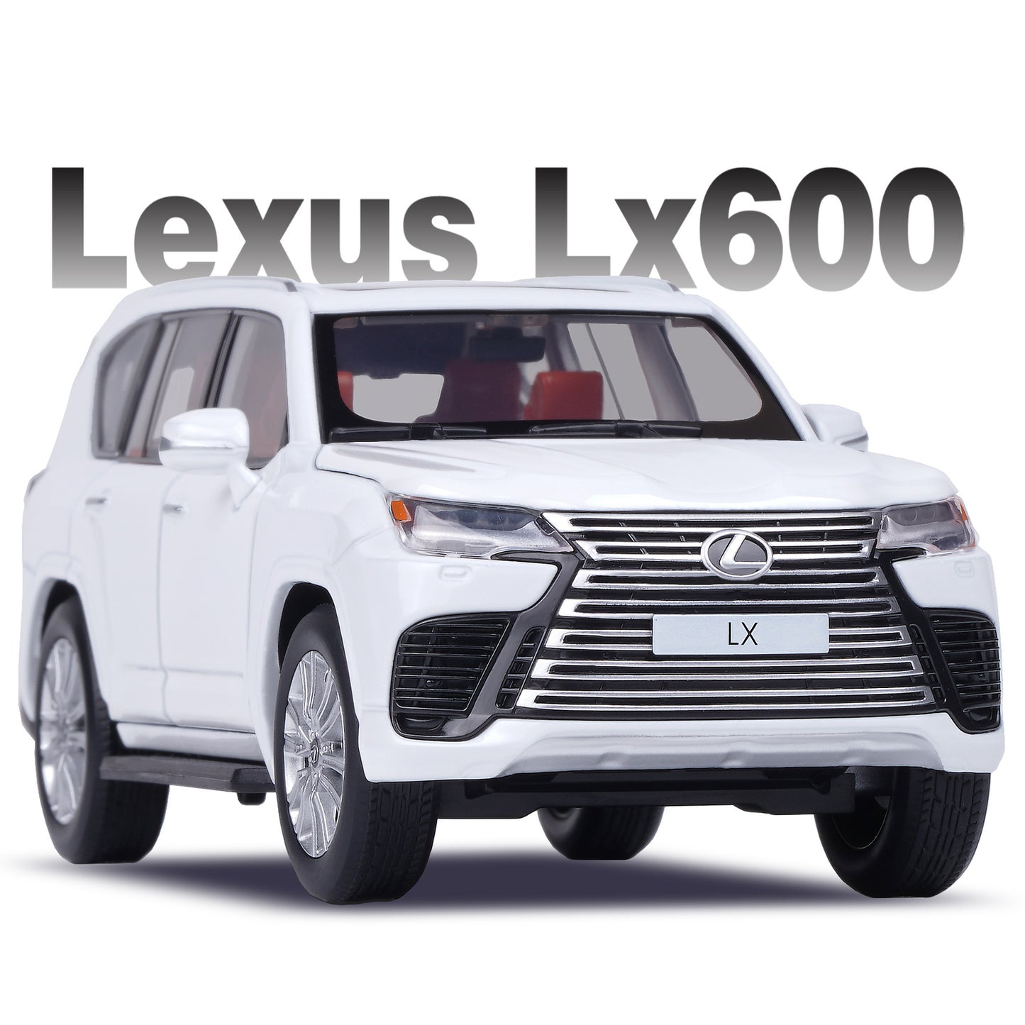 1:32 Diecast Lexus LX600 SUV Metal Car Model Toy Door Open Light Gift For Kid