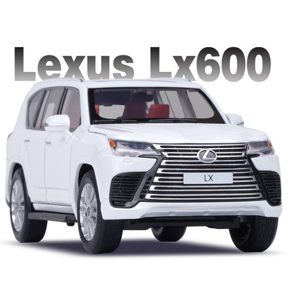 1:32 Diecast Lexus LX600 SUV Metal Car Model Toy Door Open Light Gift For Kid