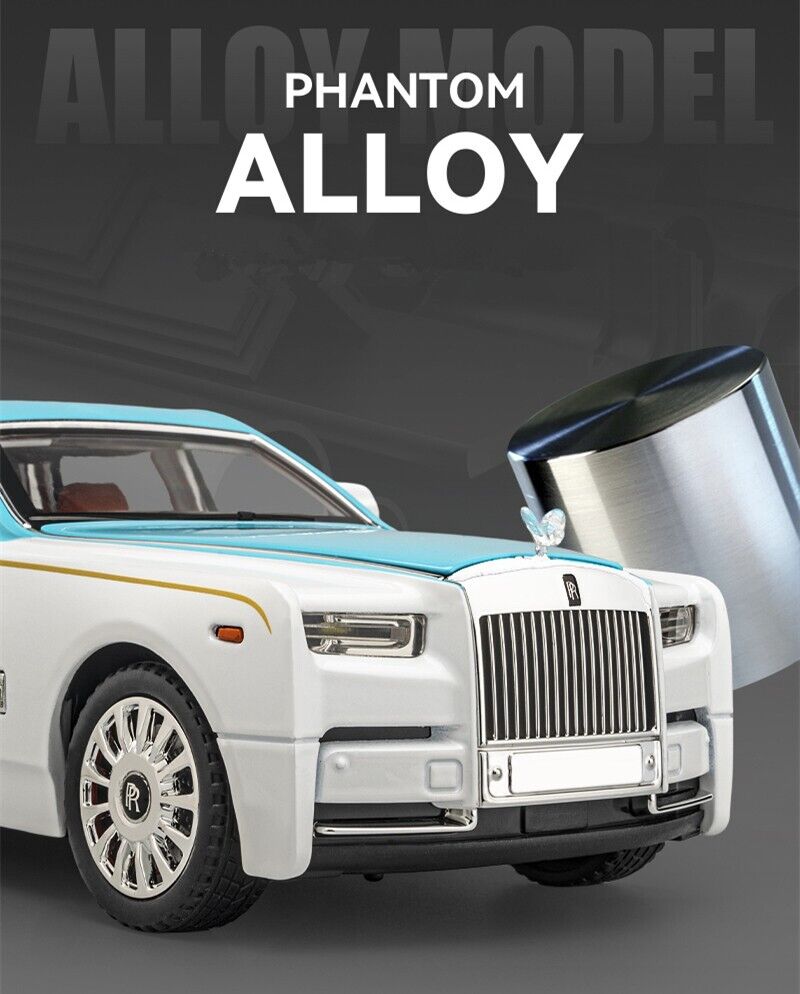 1:18 Rolls-Royce Phantom Diecast model Car Toy Vehicle Sound Light Kids Gifts