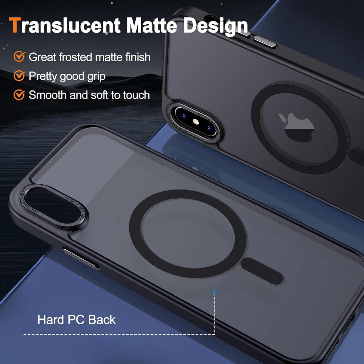 Case for Iphone X Case, for Iphone XS Case Magnetic Translucent Matte Phone Case