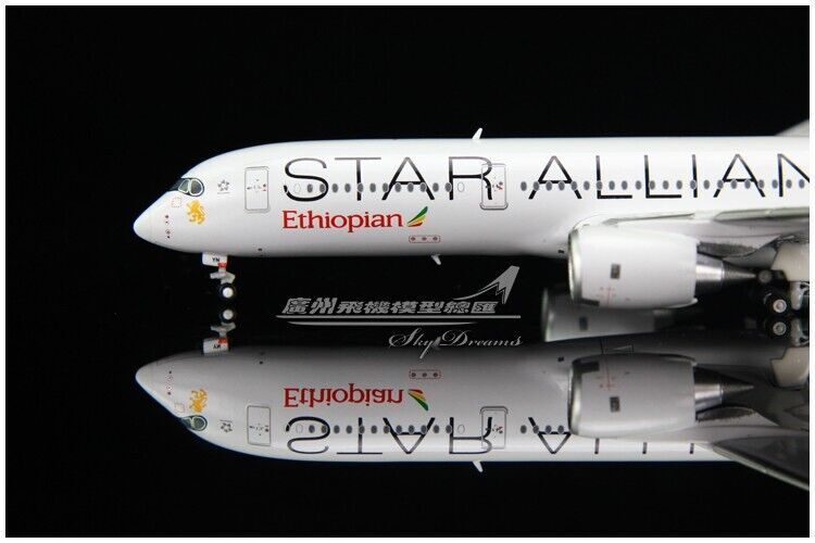1:400 JC Wings Ethiopian STAR ALLIANCE AIRBUS A350-900XWB Airplane Diecast Model