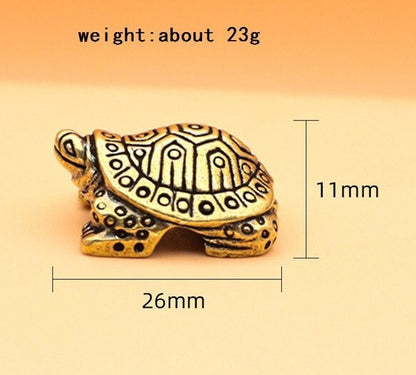 Tortoise Brass Animal Statue Small Sculpture Tabletop Figurine Home Decor Gifts