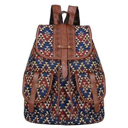 Polyester Fabric Backpack Double Shoulders Rucksack School Bag Travel 40*30*15CM