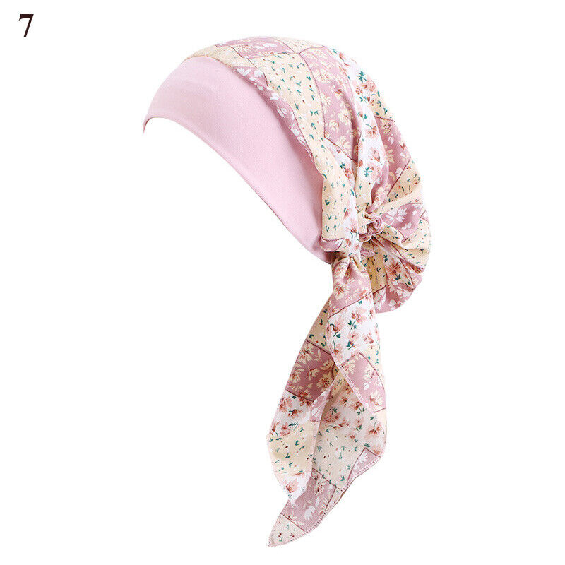 Ladies Long Tail Chemo Cap Turban Hat Headscarf Braid Hat Fashion Pirate Cap