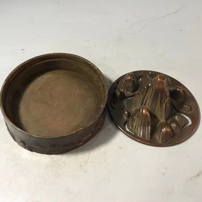New Vintage Chinese Landscape Incense Burner Bronze/Brass Candle Burner Holder