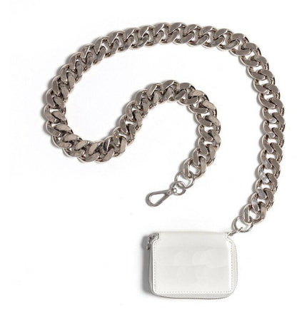 Thick Leather Crossbody Bag Metal Chain Shoulder Bag Wallet Mini Bag Coin Purse
