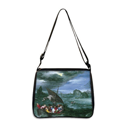 Famous Paintings Handbag Women Shoulder Bags Shopping Bag Canvas Pouch Zipper